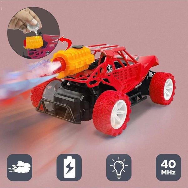 Dekantoys Uzaktan Kumandalı Şarjlı Duman Çıkaran Atan Işıklı Jip  Poyraz Oyuncak Araba 20 Cm - Image 1