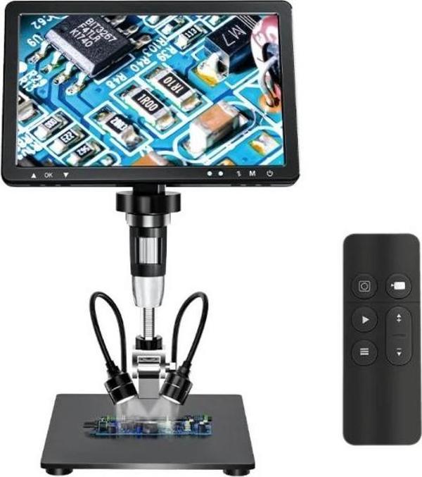 DM12 10.1 ''HDMI DİJİTAL MİKROSKOP 2000X IPS EKRANLI 20MP LEHİMLEME MİKROSKOBU - Image 1