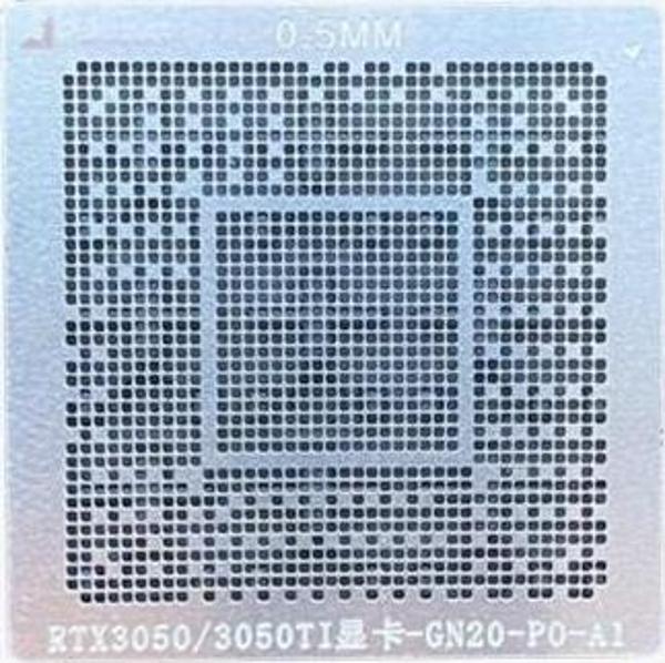 KALIP STENCİL RTX3050 RTX3050TI GN20-P0-A1 GN20-P1-A1 0.5 MM - Image 1
