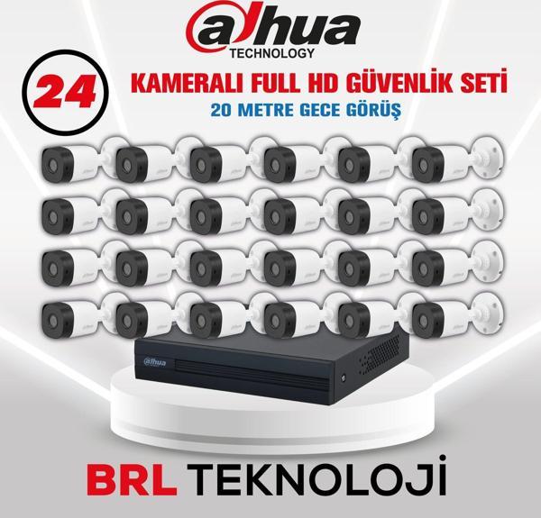 Dahua 24 Kameralı 20 Metre Gece Görüşlü Full Hd Güvenlik Kamera Seti - Image 1
