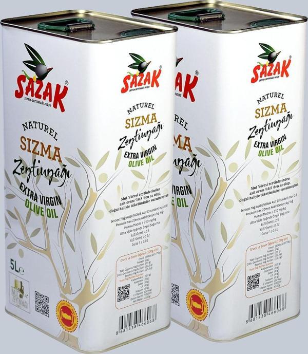 Sazak Zeytin Zeytinyağı Naturel Sızma Zeytinyağı 10 Lt - Image 1