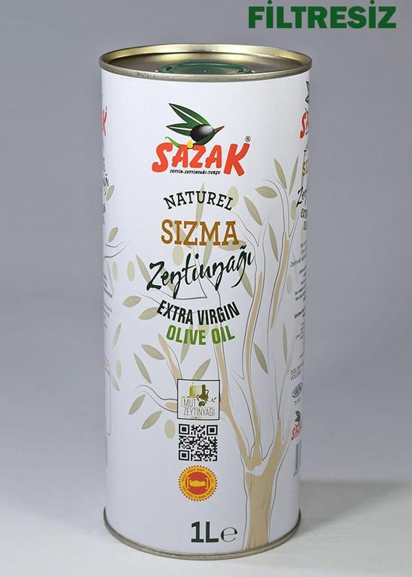 Sazak Zeytin Zeytinyağı Sazak Filtresiz Naturel Sızma Zeytinyağı 1 Lt Yeni Sezon - Image 1