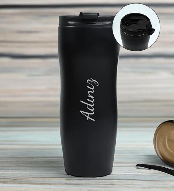 Trendmiya Klasik Model 400 Ml Siyah Çelik Termos Siyah - Image 1