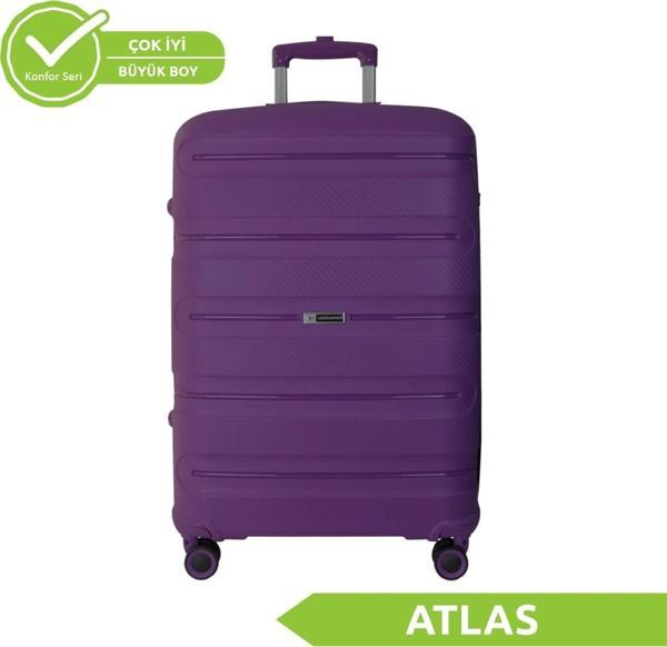 Vegmann Polipropilen (PP) Atlas Violet Büyük Boy Valiz - Image 1