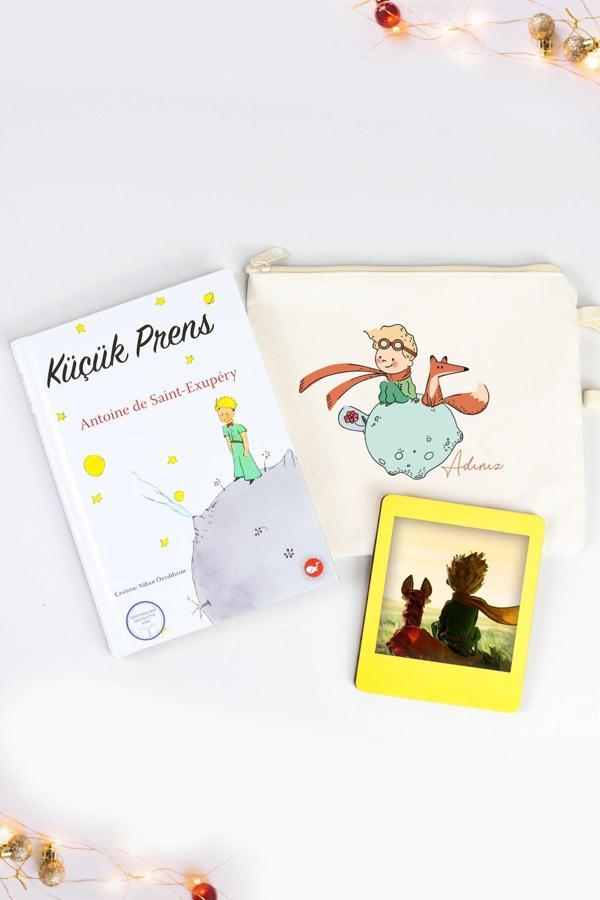 Trendmiya Küçük Prens Kitabı & Ham Bez El Çantası & İnstagram Çerçeve Hediye Seti - Image 1