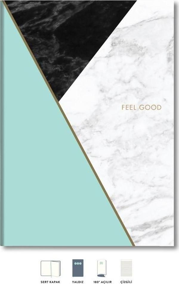 LeColor Mermer Defter Çizgili Mint 17x24cm - Image 1