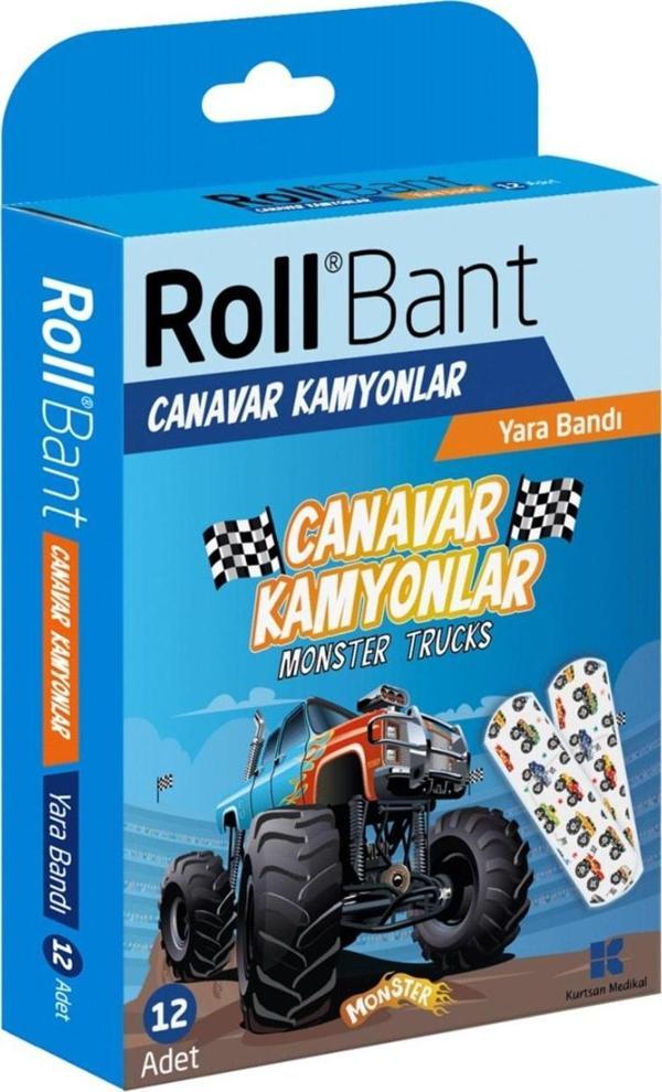 Roll Bant Canavar Kamyonlar Yara Bandı 12 Adet - Image 1