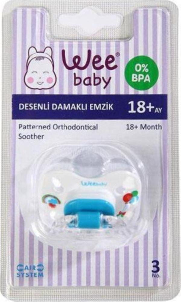 Wee Baby Wee Silikon Damaklı Desenli Emzik No:3 - Image 1