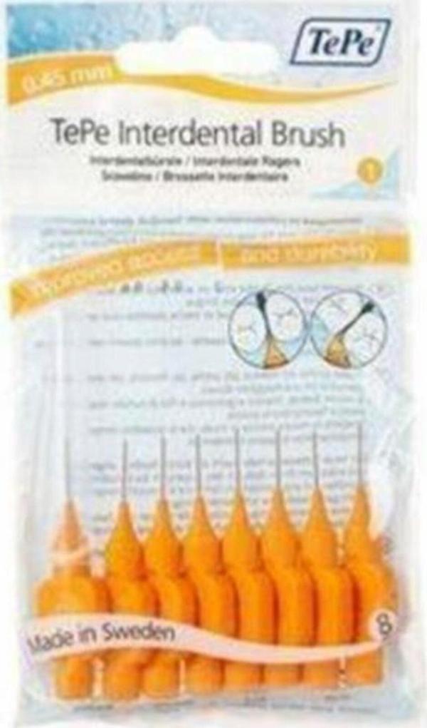 Tepe Diş Arası Fırçası Turuncu 0.45 Mm 8'Li 7317400002125 - Image 1