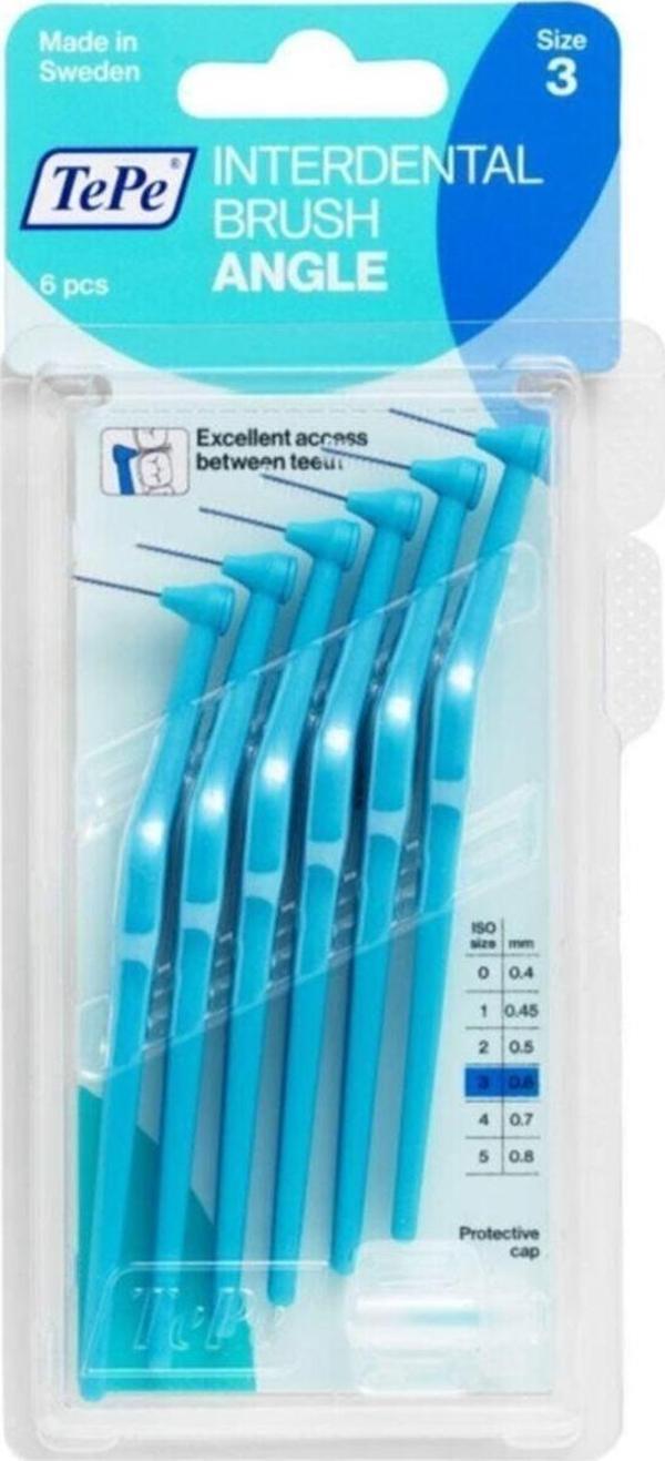 Tepe Angle Saplı Arayüz Fırçası 6 Lı Mavi 0,6 Mm - Image 1