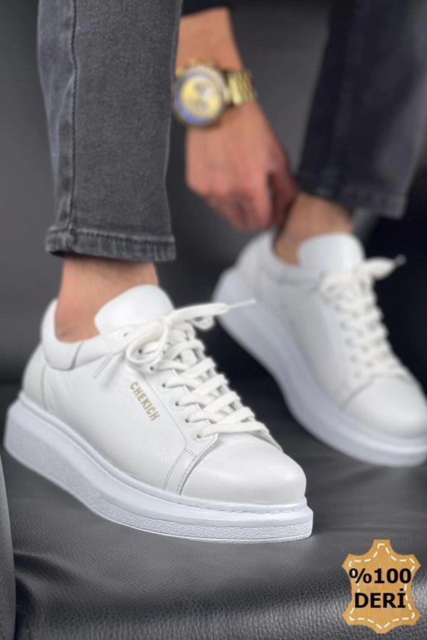 CH257 DBT Estrella Deri Erkek Ayakkabı BEYAZ - Image 1