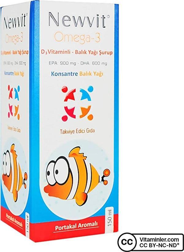 Newvit Omegra-3 D3 Vitaminli Şurup 150 ml - Image 1