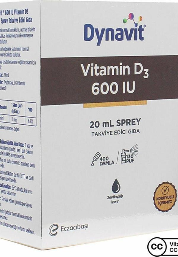 Dynavit Vitamin D3 600Iu Sprey 20ml - Image 1