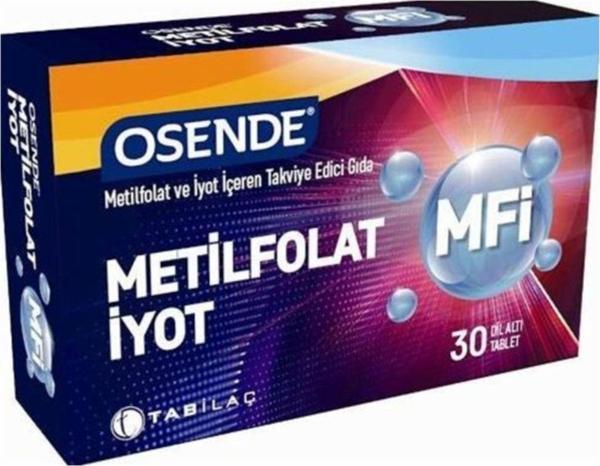 Osende Mfi Metilfolat + Iyot Içeren 30 Dil Altı Tableti - Image 1