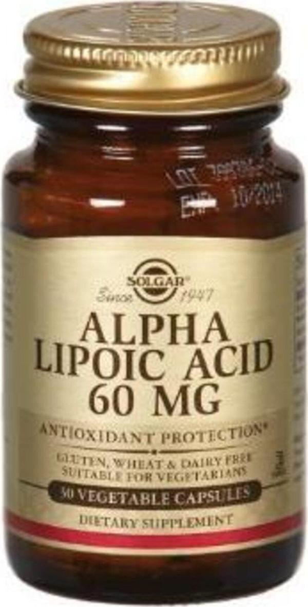 Solgar Alpha Lipoic Acid 60 Mg 30 Kapsül - Image 1