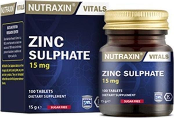 Nutraxin Zinc Sulphate 15Mgr 100 Tablet - Image 1