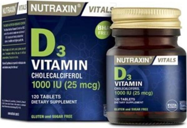 Nutraxin Vitamin D3 1000 Iu 120 Tablet - Image 1