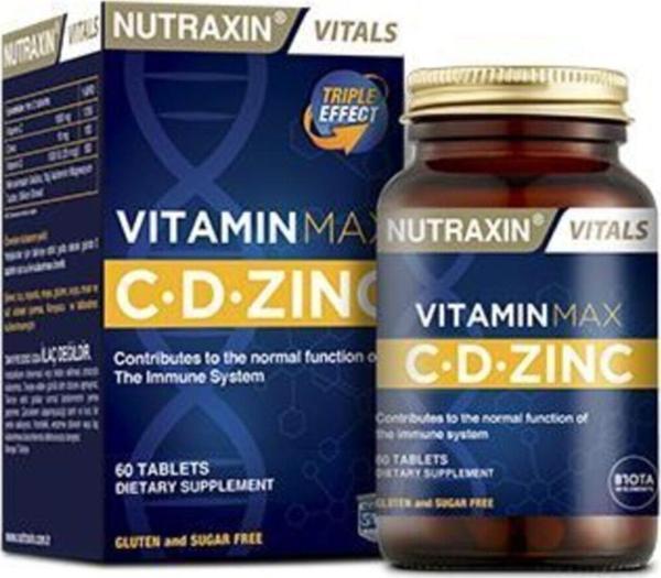 Nutraxin Vitamin Max C-D-Zınc 60 Tablet - Image 1