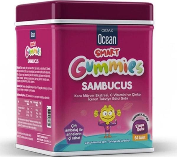 Ocean Smart Gummies Sambucus Takviye Edici Gıda 64 Adet - Image 1