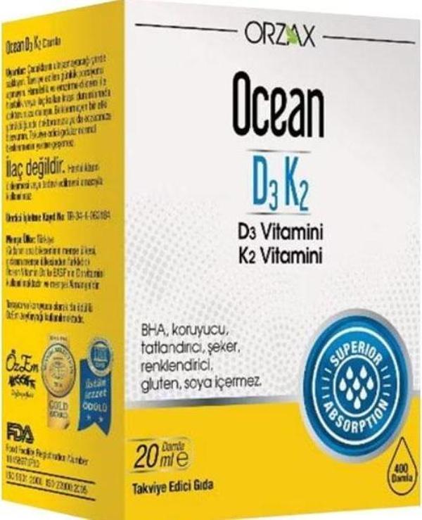 Ocean D3K2 Damla 20 ml - Image 1