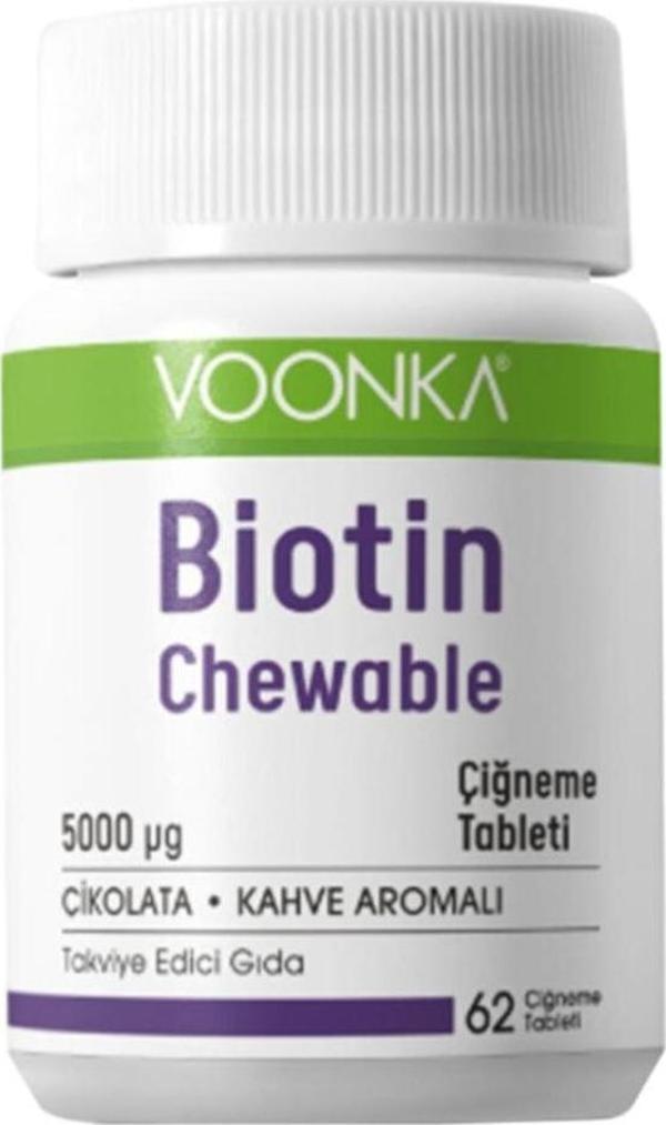Voonka Biotin 5000 Mcg 62 Çiğneme Tableti - Image 1