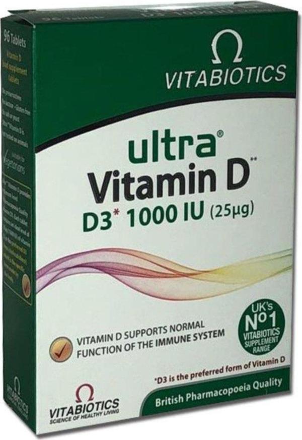 Vitabiotics Ultra Vitamin D D3 1000 Iu 96 Tablet - Image 1