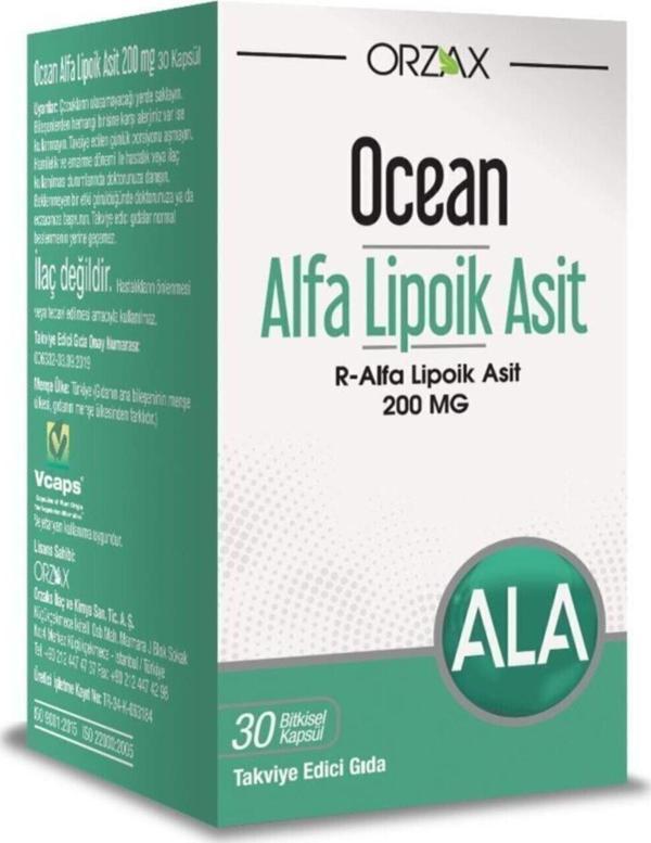 Ocean Orzax Alfa Lipoik Asit 200 Mg 30 Kapsül - Image 1