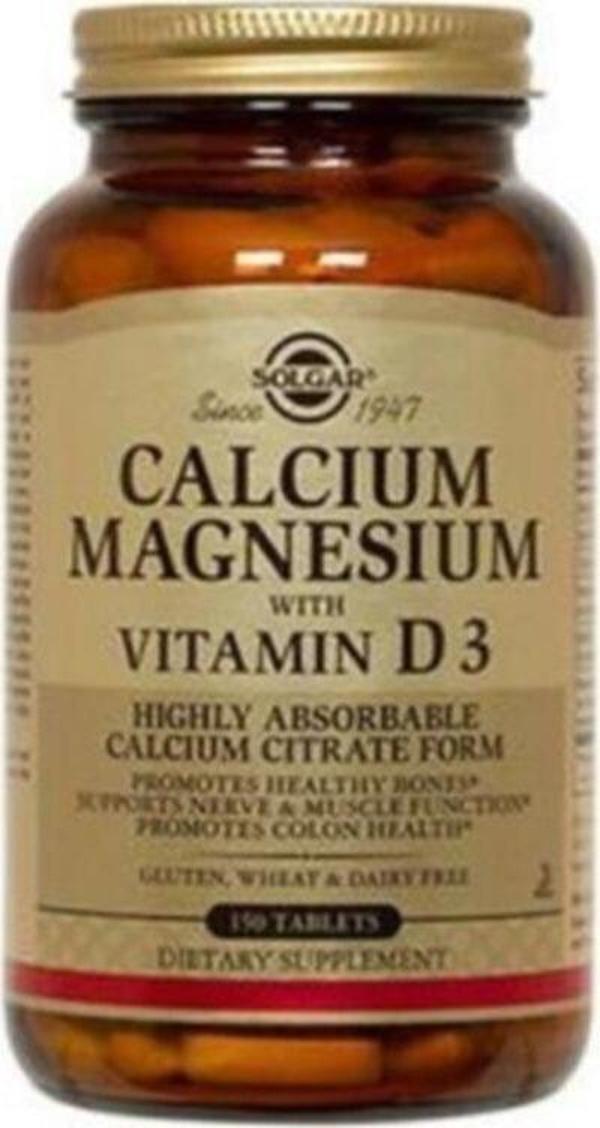 Solgar Calcium Magrnesium Vitamin D3 150 Tablet - Image 1