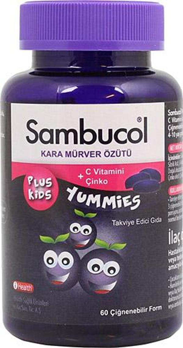 Sambucol Plus Kids Yummies 60 Çiğneme Tableti - Image 1
