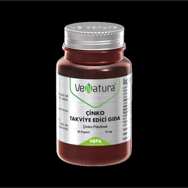 Venatura Çinko Takviye Edici Gıda 60 Kapsül 15 mg - Image 1