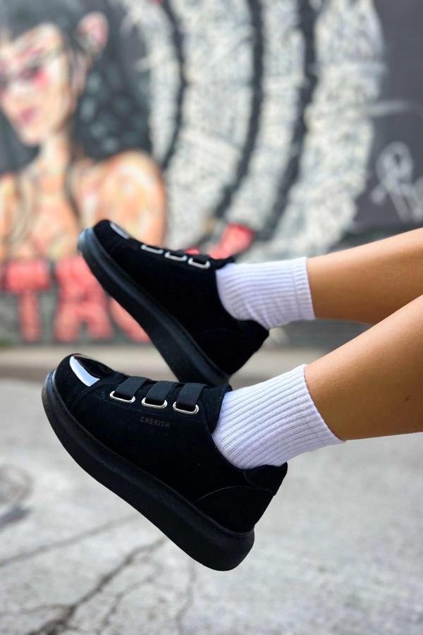 CH251 SST Mirror Suede Kadın Ayakkabı SIYAH - Image 1