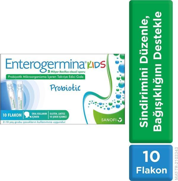 Enterogermina Kids 10 Flakon 2 Milyar Bacillus Clausii Sporu Içeren Probiyotik - Image 1