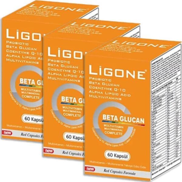 Rcfarma Ligone Beta Glucan Multivitamin 60 Kapsül X 3 Kutu - Image 1