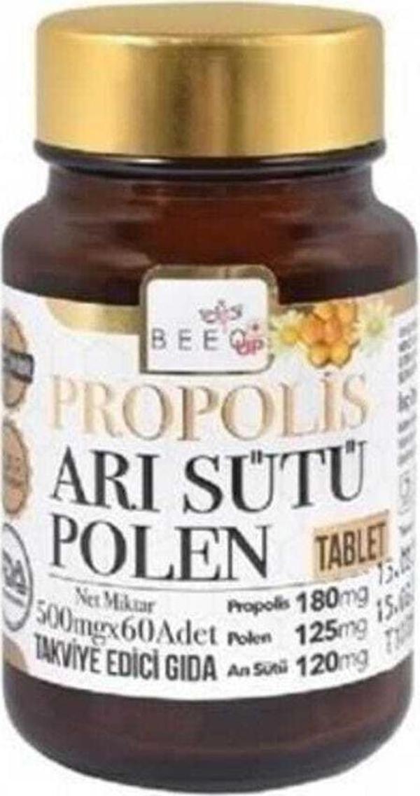 Bee'O Propolis Arı Sütü Polen Yetişkin 60 Tablet - Image 1