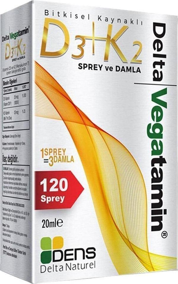 Delta Vegatamin Vegan D3+K2 Sprey - Damla 20 Ml - Image 1