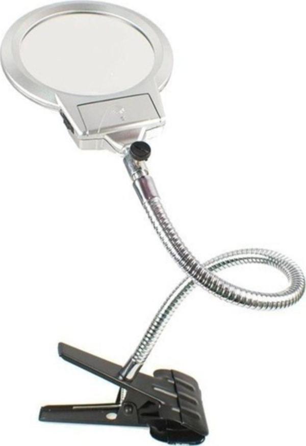 Paltava Ctn Spiralli Klipsli Büyüteç - Led Işıklı 13Cm Mg15120-C - Image 1