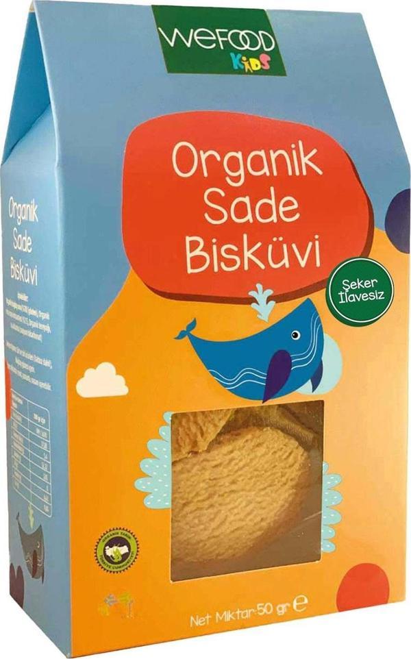 Wefood Kids Organik Sade Bisküvi 50 gr (Tereyağlı) 5'li - Image 1