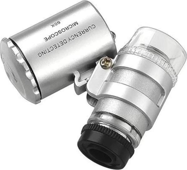 Nikula 60X Mini Cep Mikroskop Led+Uv Işık Kuyumcu Antikacı Büyüteç 9882 - Image 1