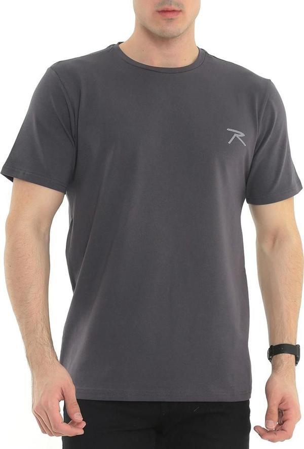 Raru Erkek %100 Pamuk T-Shirt GRAVIS ANTRASİT - Image 1