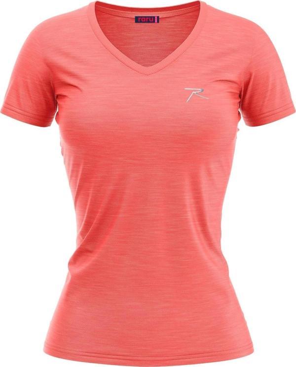 Raru Kadın %100 Pamuk T-Shirt MULIER PEMBE MELANJ - Image 1