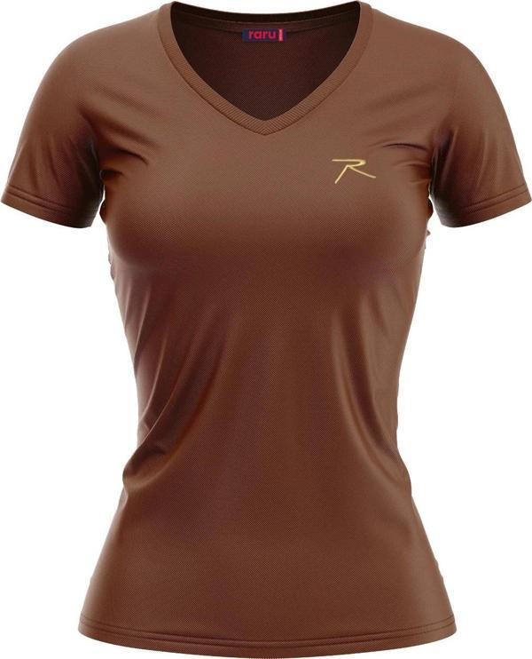Raru Kadın %100 Pamuk T-Shirt MULIER KAHVERENGİ - Image 1