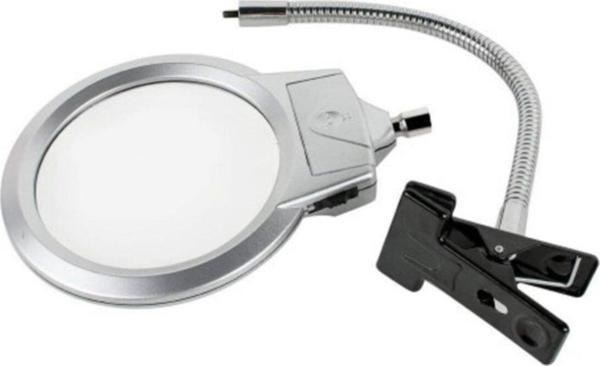 Paltava Ctn 2.5X130 Mm 5X24 Mm Led Aydınlatmalı Büyüteç,Masa Üstü Metal Hortum Mandallı - Image 1