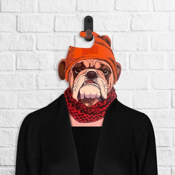 BULLDOG DİJİTAL BASKILI BUTİK AHŞAP ELBİSE ASKISI 32,5*44,5 - Image 1