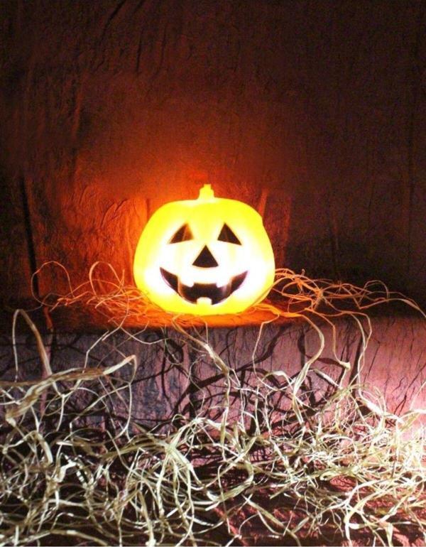 HALLOWEEN DEKORATİF BALKABAĞI IŞIKLI 18CM AST6660 - Image 1