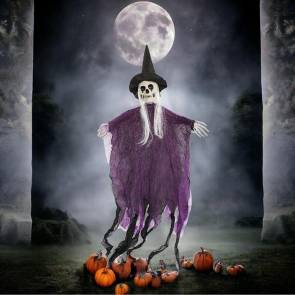 HALLOWEEN DEKORATİF ŞAPKALI İSKELET 100CM AST6781 - Image 1