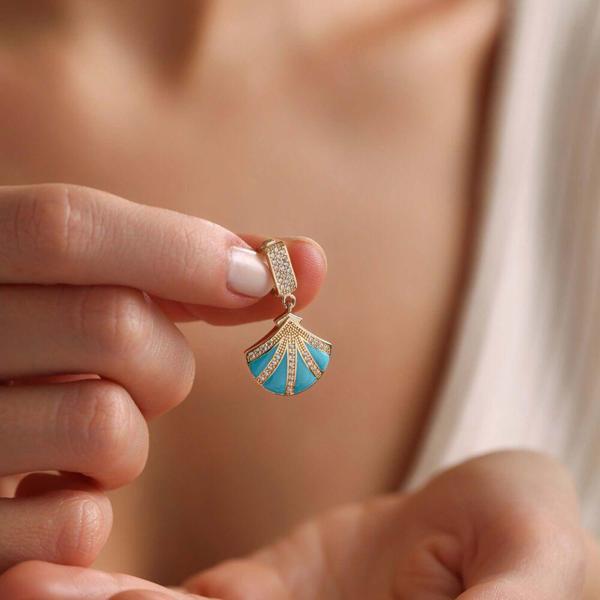 14 Ayar İstiridye Charm Uç ( Bilezik-Kolye) - Image 1