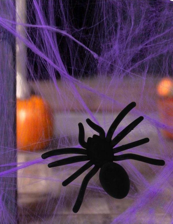 HALLOWEEN ÖRÜMCEK 16CM FLOK KUMAŞ AST6764 - Image 1