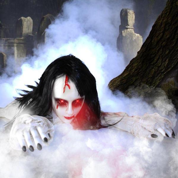 HALLOWEEN SÜRÜNEN ÖLÜ GELİN SESLİ SENSÖRLÜ -PİLLİ 90CM AST6730 - Image 1