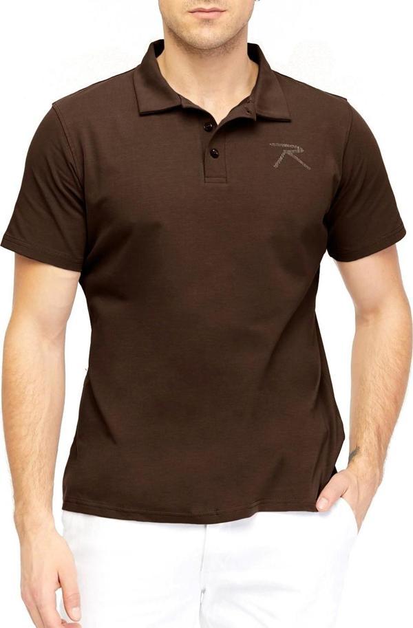 Raru Erkek Polo T-Shirt OSTENDO KAHVE - Image 1