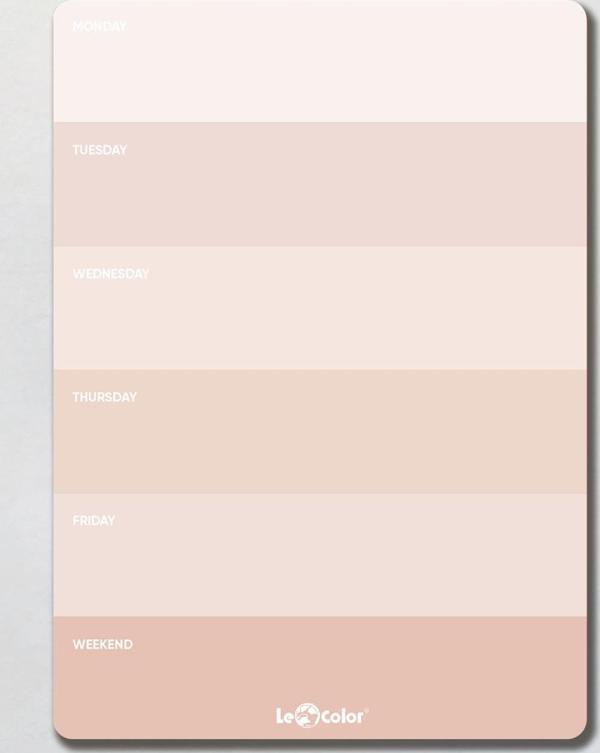 LeColor Haftalık Planlayıcı Blok Naturel - Image 1